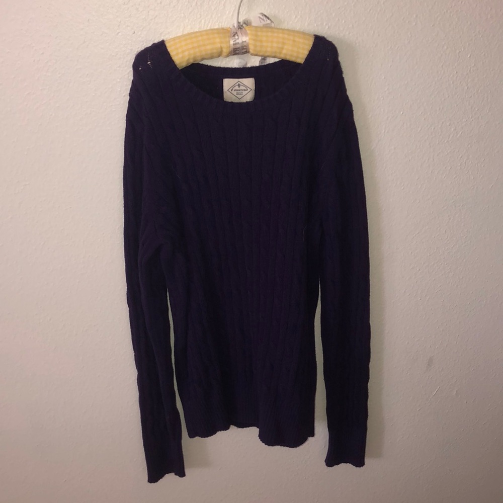 purple sweater